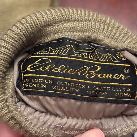 Vintage Eddie Bauer Goose Down Mittens Large Premium Quality Men's - Picture 3 of 4